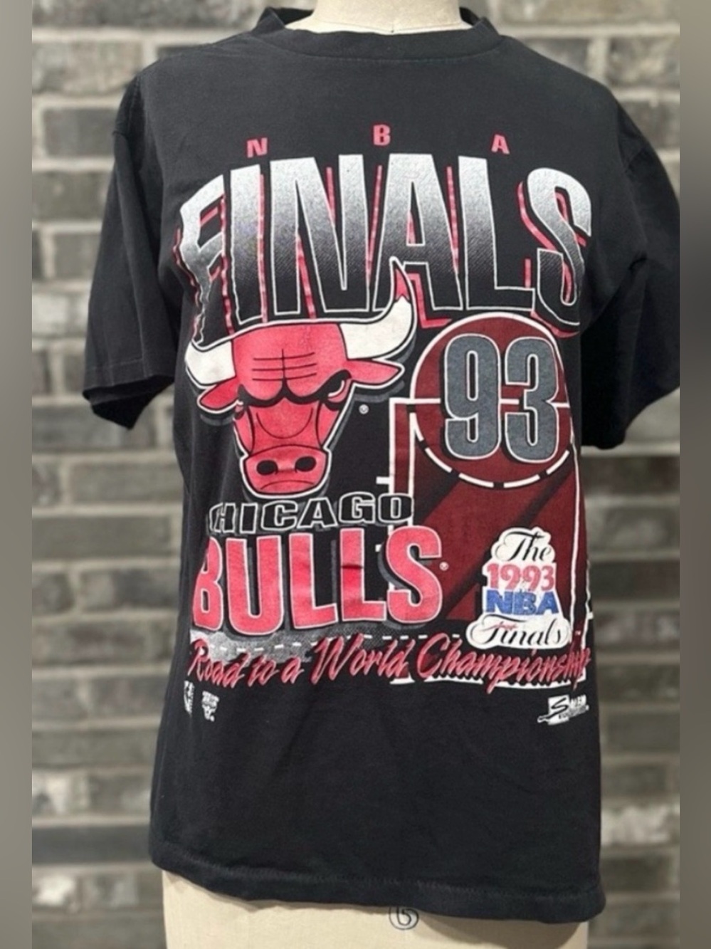 Vintage 1993 Chicago Bulls NBA Finals Salem Sportswear Single Stitch USA Tee